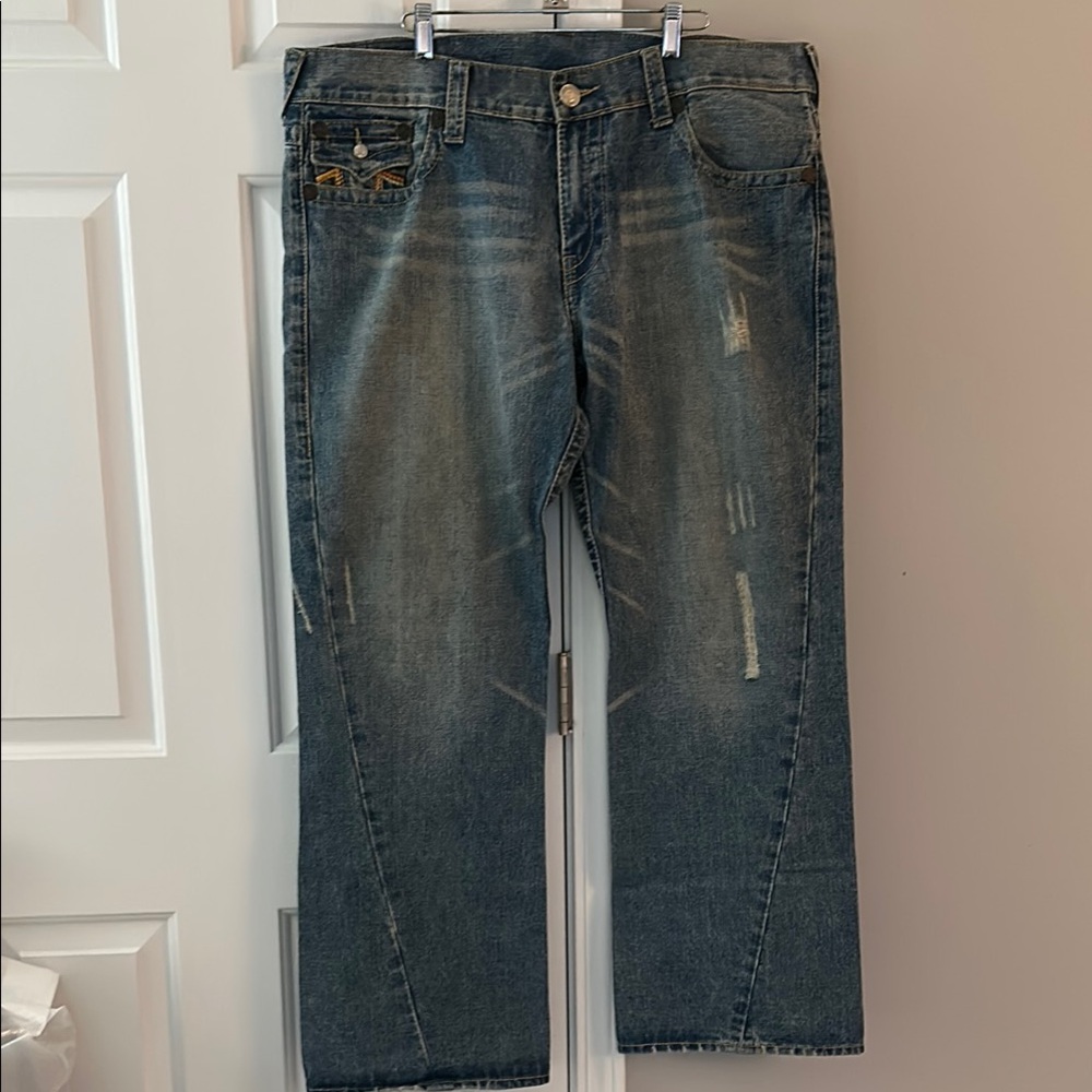 True Religion Blue Relaxed Fit Jeans